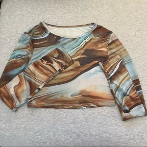 Long Sleeve Marble Top